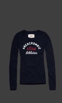 dames abercrombie fitch lang tees athletics koningsblauw Beste Sales ujylc893